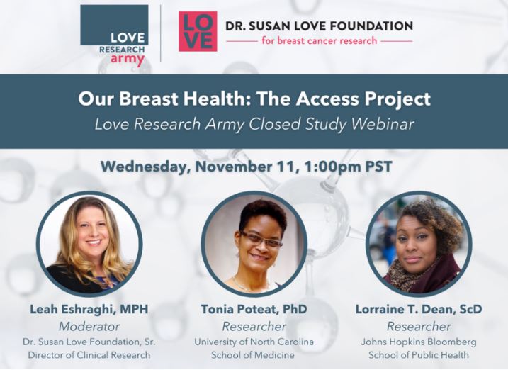 Our Breast Health: The Access Study Webinar