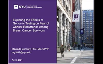 Exploring the Effects of Genomic Testing on Fear of Cancer Recurrence among Breast Cancer Survivors